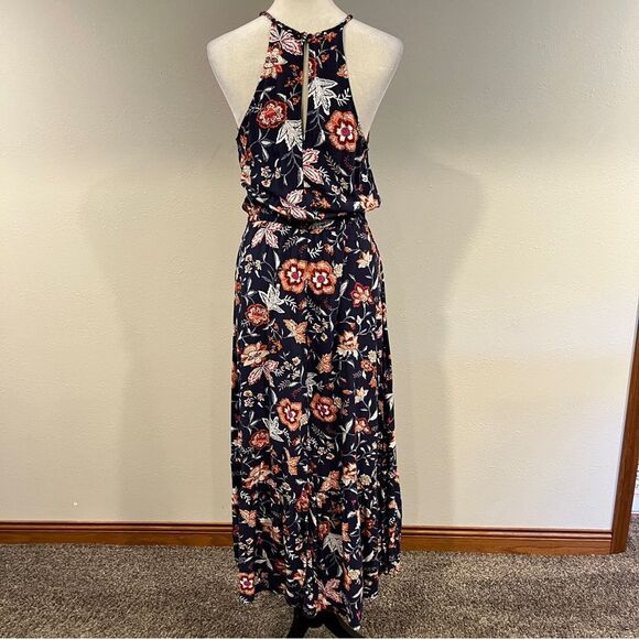 Old Navy Floral Halter navy Maxi Dress size extra small - Picture 5 of 11